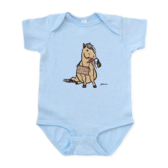 CafePress - Funny Horse Infant Bodysuit - Baby Light Bodysuit, Size Newborn - 24 Months