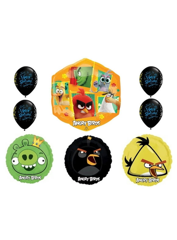 Angry Birds 8 piece Birthday Balloons Decoration Supplies Party