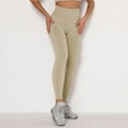 thumbnail image 4 of HXWCHs Junior's Foldover Bootcut Yoga Pants Comfy Lounge Active Pants Khaki M, 4 of 6
