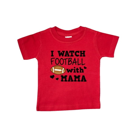 

Inktastic I Watch Football with My Mama Gift Baby Boy T-Shirt
