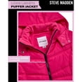 thumbnail image 4 of Steve Madden Girls Puffer Jacket Insulated Quilted Long Length Winter Parka Long Puffer Jacket, 4 of 7