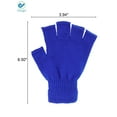thumbnail image 4 of Deago 1 Pairs Winter Half Finger Gloves Knitted Fingerless Mittens Warm Stretchy Gloves for Men and Women (Blue), 4 of 8
