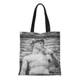 thumbnail image 1 of SIDONKU Canvas Tote Bag Italy David Michelangelo Italian Photography Photos Florence Statue Reusable Handbag Shoulder Grocery Shopping Bags, 1 of 1