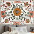 thumbnail image 2 of ONETECH Boho Tapestry Wall Hanging, Mandala Orange Floral Aesthetic Tapestry Bohemian Decor for Home Bedroom Dorm Living Room, 2 of 6