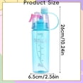 thumbnail image 3 of Leakproof Water Bottle With Extra Spray Head & Straw 600ml Sports Water Bottle Drinking And Spraying Misting Bottle For Cooling And Hydration, Gym, Sports, Outdoors And Office, Blue, 3 of 6