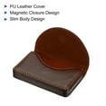 thumbnail image 4 of Uxcell PU Leather Magnetic Closure Name Cards Case Business Card Holder Brown, 4 of 5