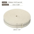 thumbnail image 2 of Uxcell Cotton Oil Lamp Wick 3/4 inch Flat Wide 9.8Ft Long with Black Stitch for DIY Oil Lamp1 Pcs, 2 of 5