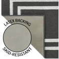 thumbnail image 3 of Washable Skid-Resistant Runner Rug, Border, Dark Grey and White, 26" x 60", 3 of 8