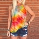 thumbnail image 2 of Camiseta sin mangas con cuello redondo para mujer a la moda para adultos Camiseta corta holgada con estampado de tirantes Pompotops  lopia995361, 2 of 5