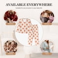 thumbnail image 6 of KLL Orange Peach Print Women's Long Sleeve Pajamas with Pants Sleepwear Loungewear 2 Set-Large, 6 of 7