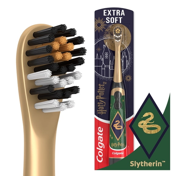 Colgate Harry Potter Slytherin Kids Battery Toothbrush, Extra Soft, 1 Pack