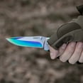 thumbnail image 4 of Dispatch 4PCS 4.5” Folding Pocket Knife with Aluminum Handle and Clip, 3Cr Brushed Finish blade, Rainbow, 4 of 10