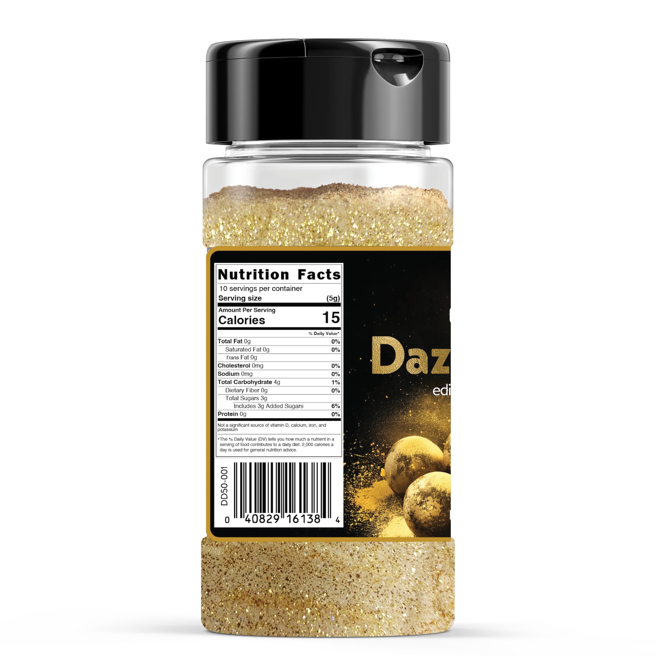 Cake Craft Dazzle Dust Gold Edible Glitter for Cakes, Cupcakes, & More
