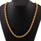 thumbnail image 4 of Collar para mujer, joyería para mujer, joyería para hombre y mujer, collar de cadena de oro con eslabones cubanos rellenos., 4 of 5