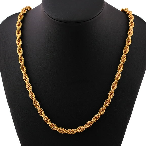 Gold Chain Necklaces for Men Punk Minimalist Adjustable Gold Plated Cuban Choker Link Chain Necklace Jewelry Birthday Gift