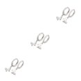 thumbnail image 1 of Qarigey 1 par de pendientes de cobre para mujer, repuesto portátil, decorativo a la moda, para niñas, regalo de cumpleaños, oro blanco Type1 NO1, 1 of 6