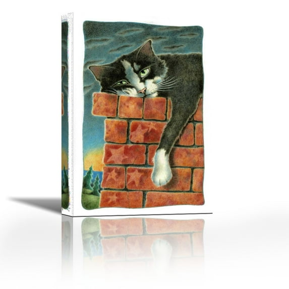 Chimney Sweep - Contemporary Fine Art Giclee on Canvas Gallery Wrap - wall décor - Art painting - 21 x 32 Inch - Ready to Hang