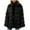 Black, variant on Lovskoo 2024 Womens Winter Warm Lapel Faux Fur Fuzzy Coat Jacket Overcoat Topcoat Outerwear Black