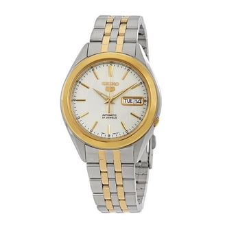 Seiko Series 5 Automatic White Dial Two-tone Men display picture 1