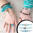 thumbnail image 3 of Sonducket 3 uds. De tobilleras étnicas ajustables estilo bohemio concha de estrella de mar adorno de cristal pulseras de tobillo para mujeres y niñas Ropa, zapatos y accesorios Miscelánea Sonducket AP010272-00, 3 of 6