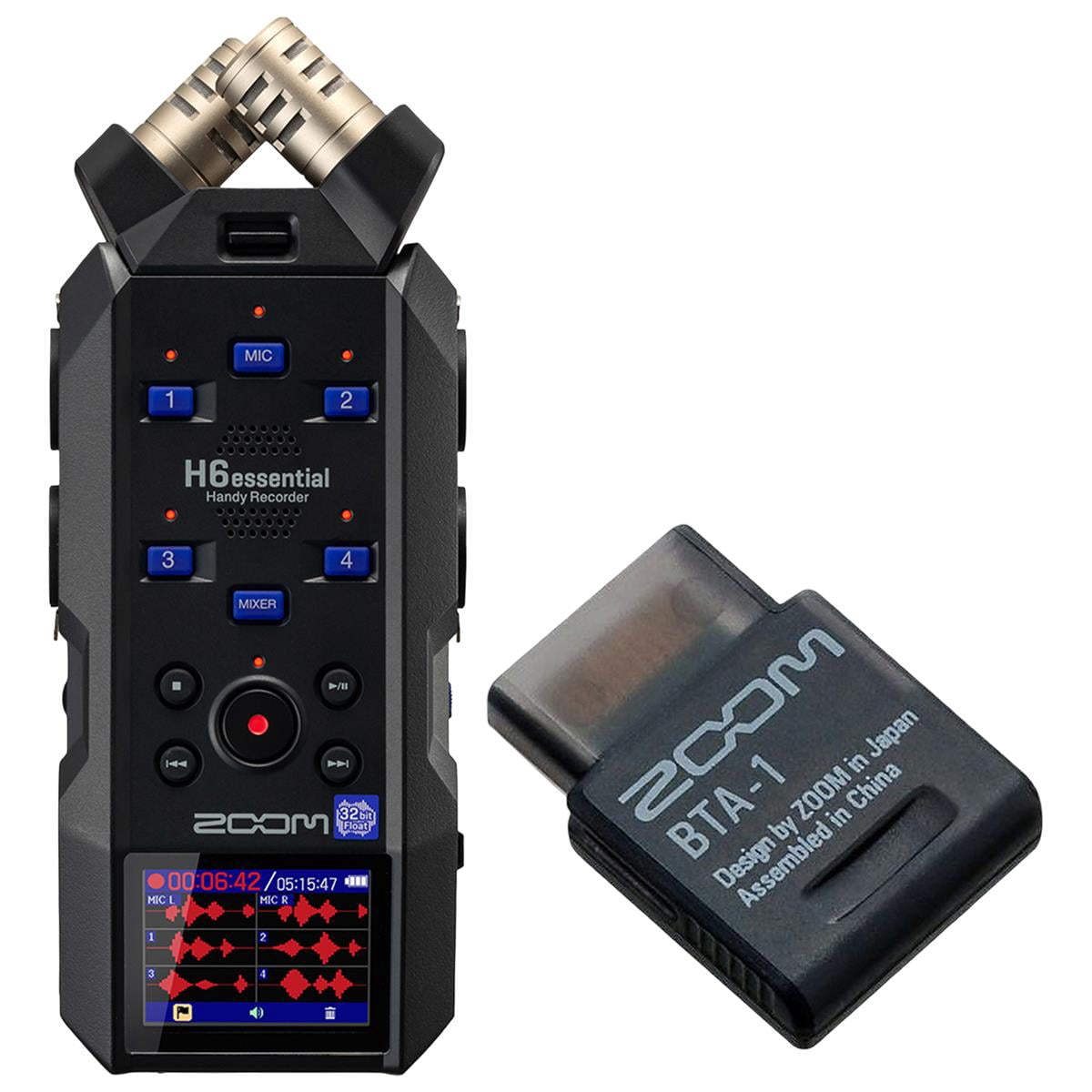 Zoom H6essential 6-Track 32-Bit Float Handy Recorder, Bundle with