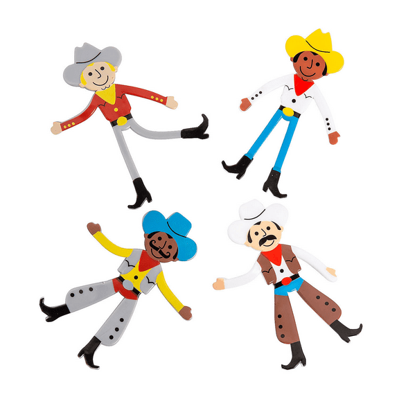 Cowboy Bendable - Toys - 24 Pieces