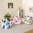 thumbnail image 3 of Costway Kids Sofa Chair Foam Filled Armchair Leaf Toddler Couch with Cover & Pillow, 3 of 10