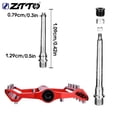thumbnail image 4 of ZTTO JT02 1 par de 1 par de bicicletas Pedal de acero Axis Caja fuerte antideslizante Pedales de color sólido Reemplazo de piezas de ciclo de montaña Suministros Inevent OD002843-02B, 4 of 7