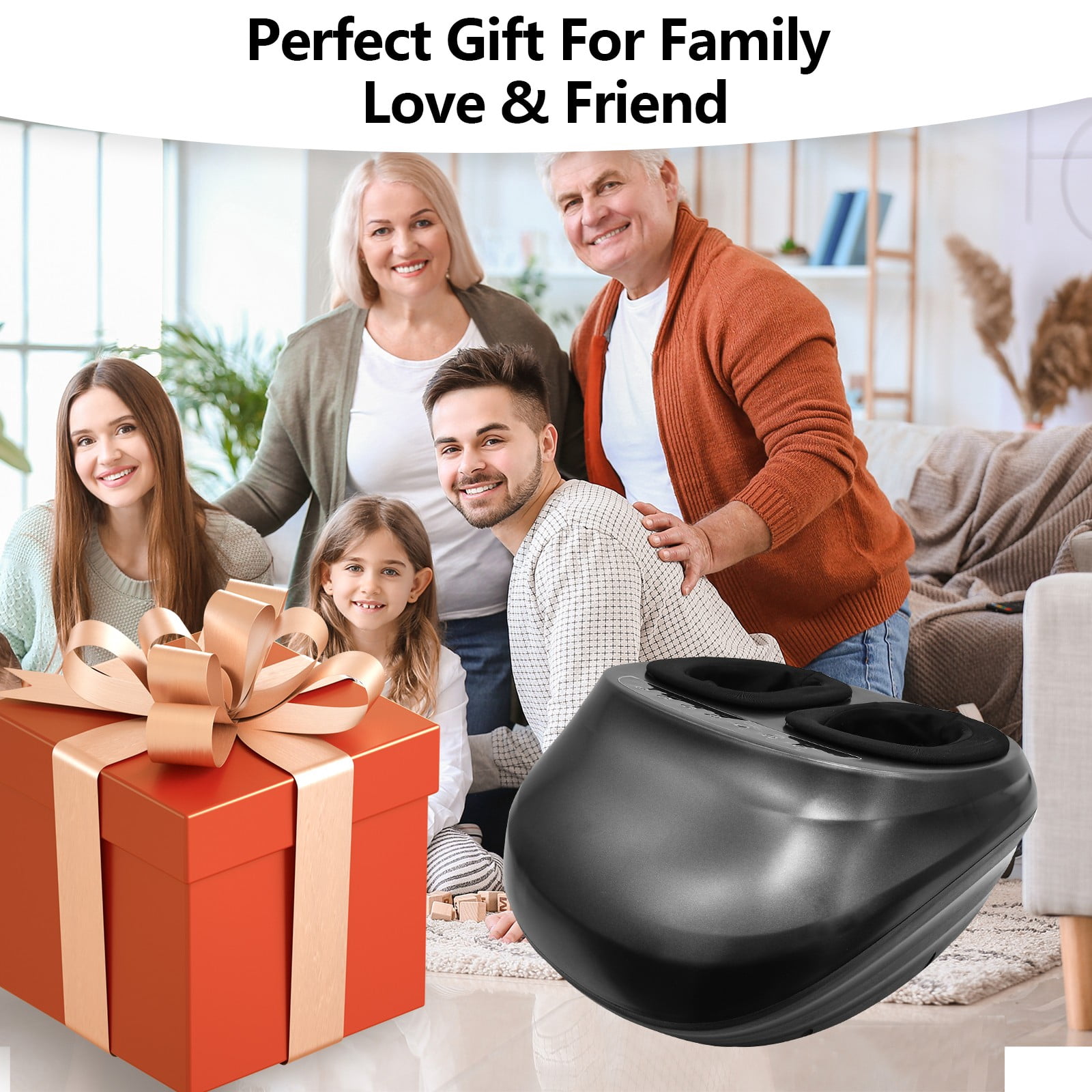 Jacgood Foot Massager Machine with Heat and Remote Delivers Relief for Tired Muscles,Shiatsu Deep Kneading, Gifts for Men and Women, Fits Feet Up to Men Size 12.5