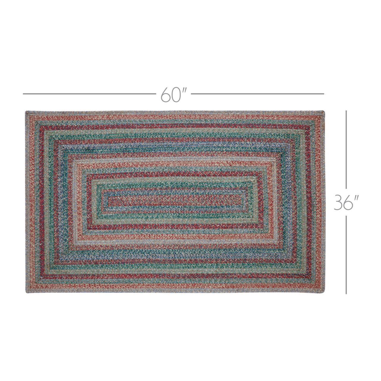 VHC Brands Multi Jute Rug Rect w/Pad 36x60