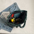 thumbnail image 2 of Bolsos Acolchados Algodón A Cuadros Invierno Bolsos Hombro Gran Capacidad para Mujer (verde), 2 of 9