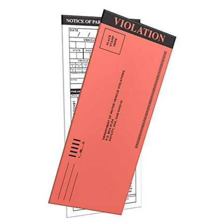 10 Pack FAKE PARKING TICKETS with Multiple selections in the back to fill