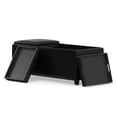thumbnail image 4 of Simpli Home Avalon Faux Leather Storage Bench in Midnight Black, 4 of 16