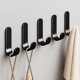thumbnail image 1 of 5 Pices (noir)crochet Adhsif 3m Autocollants Crochet Murale Salle De Bain Porte Serviette Impermable Pour Chambre Salle De Bain Cuisine Plafond Ac, 1 of 5