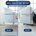 thumbnail image 6 of VIVO Black 20 inch Over Couch Swivel Table, Laptop Desk for Remote Work, 6 of 7