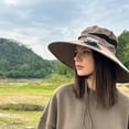 thumbnail image 5 of Solar Fan Hat Ultralight Wide Brim Outdoor Sun Hat with 2 Removable Fans USB/Solar Power Fan Hat for Fishing Hiking Gardening, Khaki, 5 of 6