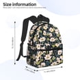thumbnail image 4 of Lsque Flowers Classic Casual Backpack - Large Capacity Water-Resistant Backpack for School, Work, Travel, and Outdoor Activities, 4 of 8