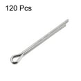 thumbnail image 3 of Split Cotter Pin -2.5mm x 30mm 304 Stainless Steel 2-Prongs Silver Tone 120Pcs, 3 of 5