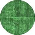 thumbnail image 1 of Ahgly Company Indoor Round Oriental Emerald Green Industrial Area Rugs, 8' Round, 1 of 4