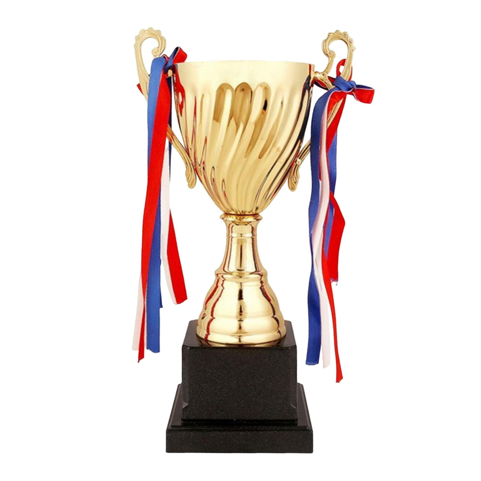 Metal Award Trophy Prizes, Appreciation Gifts Trophy Cup with Base, Kids Small Trophies for Party Favors, School, Classroom Event Props 24.5cmx8cm