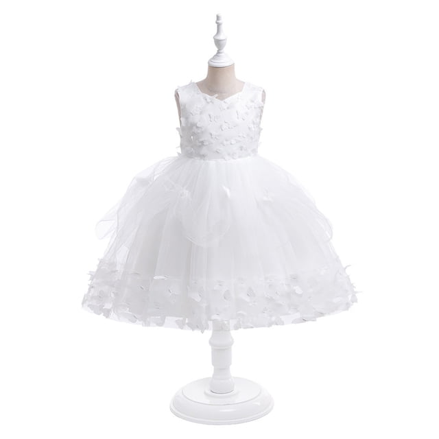Classification et Titre de Produit de Robes pour Filles - Robe de Concours Sans Manches en Dentelle Brodée pour Tout-Petites Filles pour Vêtements d'Enfants Mode Robe de Soirée de Mariage pour Enfants