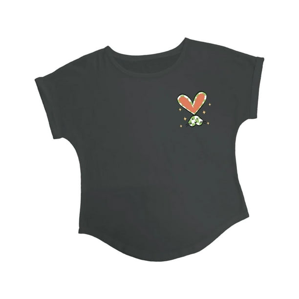 Camiseta de mujer con cuello redondo y manga corta, camiseta informal para mujer, camisetas de verano para pesca, compras, desplazamientos, caminar, s Gris oscuro
