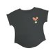 thumbnail image 1 of Camiseta de mujer con cuello redondo y manga corta, camiseta informal para mujer, camisetas de verano para pesca, compras, desplazamientos, caminar, s Gris oscuro, 1 of 10