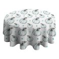 thumbnail image 3 of Fall Pumpkin Round Tablecloth 60" X 60",Wrinkle Wipeable Table Cloth for Kitchen Dining Room Picnic Patio Party, 3 of 5