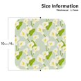 thumbnail image 2 of Leather Coasters with Heat-resistant for Drinks, Calla Lily Flowers Light Green Cup Coasters Cup Pad Mat for Tabletop Protection, Coffee Table, Office Desk and Housewarming Gift, 2 of 5