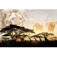 thumbnail image 2 of GraphINC 18x13 Black Ornate Wood Framed with Double Matting Museum Art Print Titled - Savanna, 2 of 4