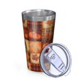 thumbnail image 2 of 16oz Tumblers Fall Pumpkins and Autumn Leaves Pattern Stainless Steel Vacuum Insulated Double Wall Travel Tumbler Cups Mug with Lid and Straw,Cleaning Brush for Coffee,Tea, 2 of 4