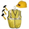 Dazzling Toys Kids Pretend Play Construction Worker Costume Set with Accessories