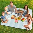 thumbnail image 7 of White Duck Blue Striped Background Outdoor Picnic Blanket, Foldable Waterproof Beach Mat, Portable Beach Blanket for Beach Camping, Hiking, Family Concerts, 7 of 7