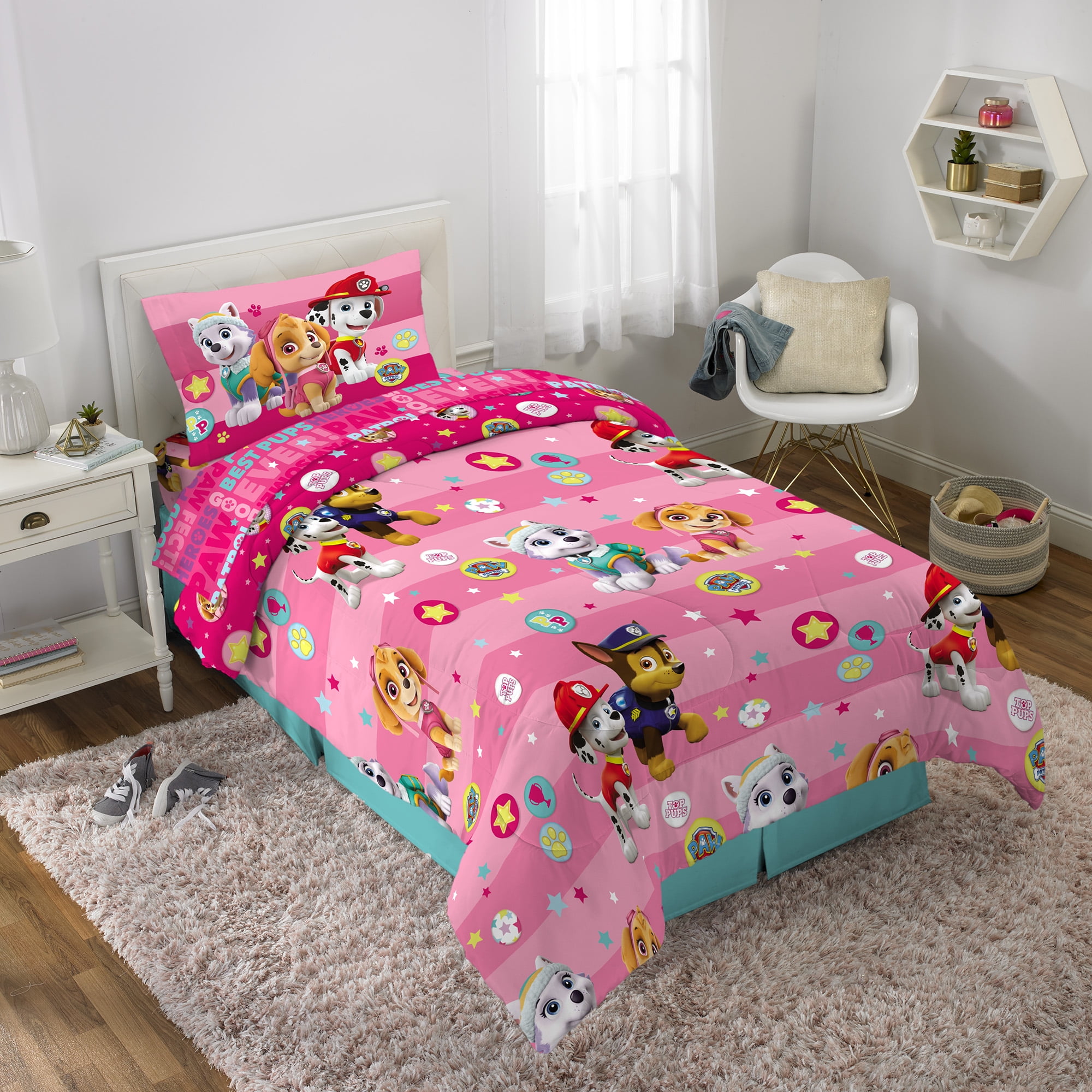 Paw patrol girl bed set hotsell